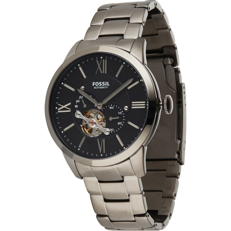 FOSSIL Analógové hodinky Townsman Auto sivá / čierna 35267723