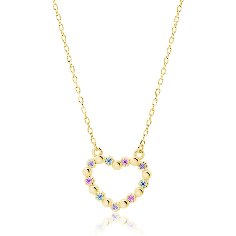 Olivie Strieborný náhrdelník SRDCE GOLD 5195 24905055