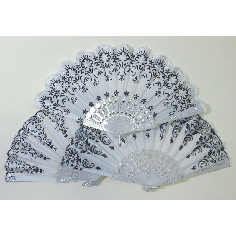 Vejár trblietavý - čierny 24432056