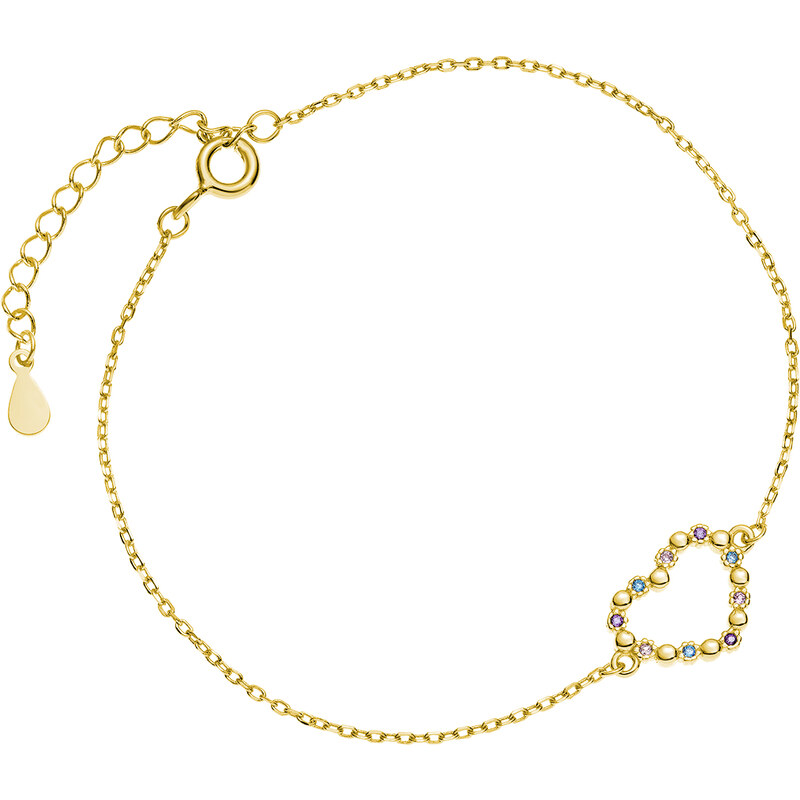 Olivie Strieborný náramok SRDCE GOLD 5196 24905056