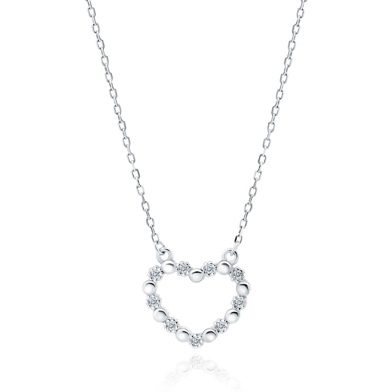 Olivie Strieborný náhrdelník SRDIEČKO 5201 24905061