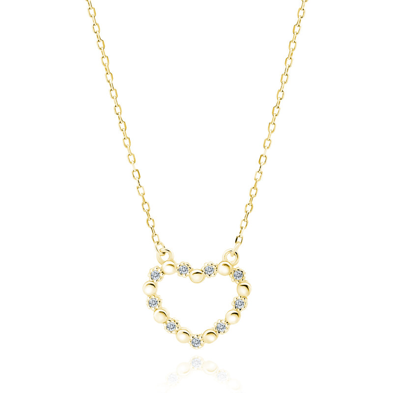 Olivie Strieborný náhrdelník SRDCE GOLD 5209 24905069