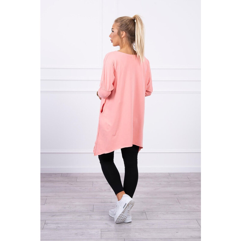 MladaModa Tunika s potlačou dúhových pier model 9006 marhuľová 43383309