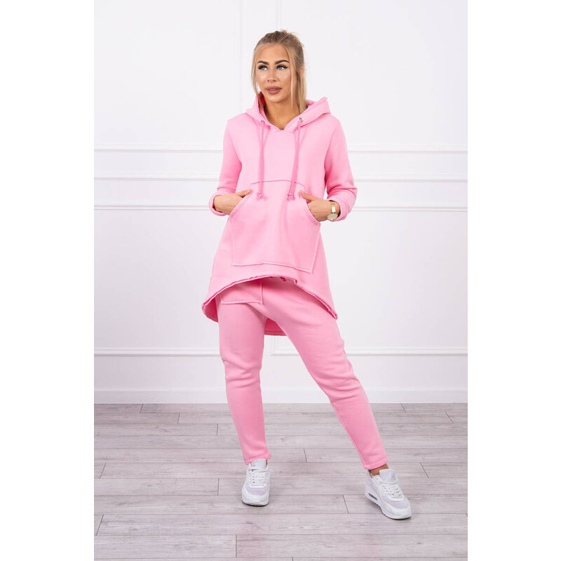 MladaModa Tepláková súprava s nohavicami Baggy jasná ružová 24670868