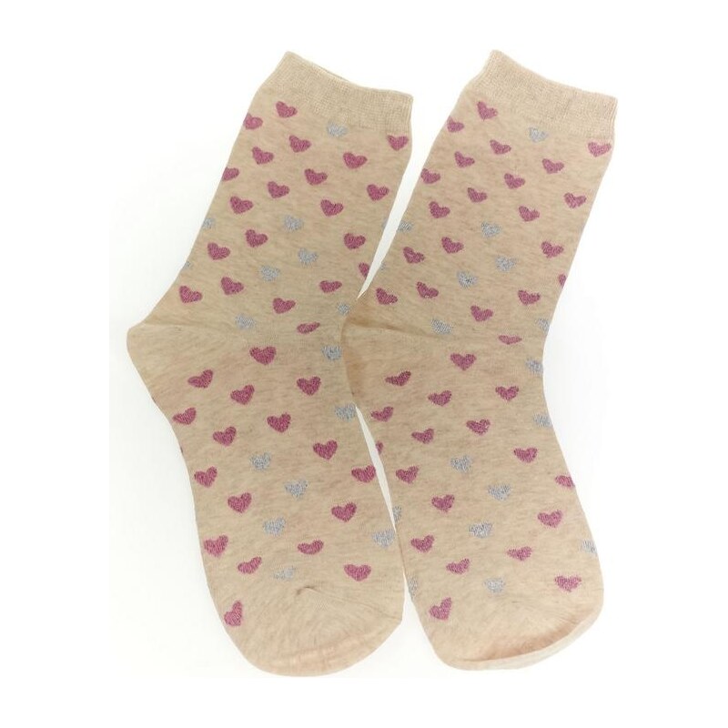 AURA.VIA Dámske béžové ponožky LOVE 24705498