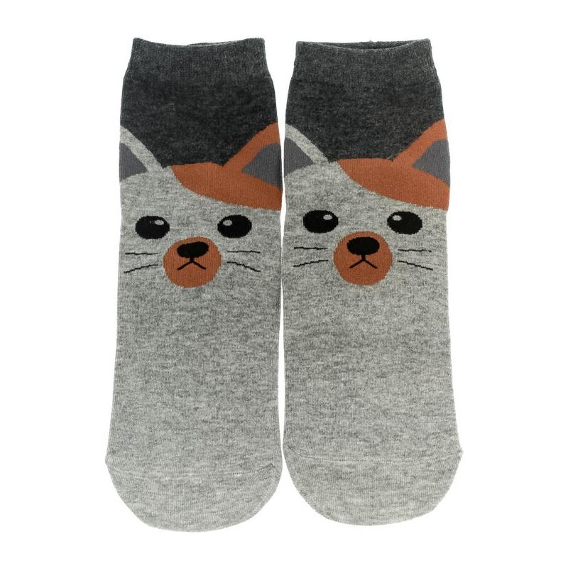AURA.VIA Dámske sivé ponožky BEAUTY CAT 24705486