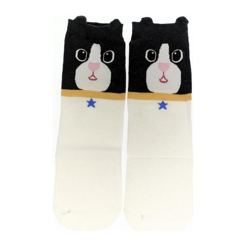 AURA.VIA Dámske biele ponožky KITTY 24705512