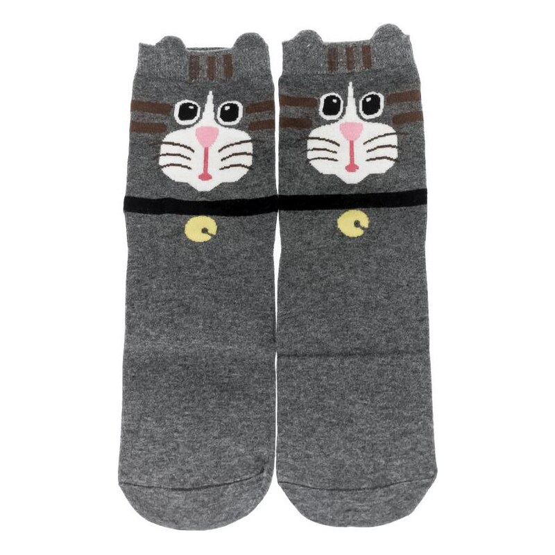 AURA.VIA Dámske sivé ponožky KITTY 24705510