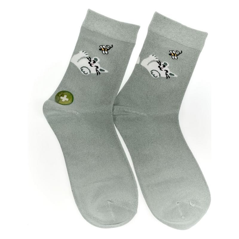 AURA.VIA Dámske sivé ponožky CAT 24705527