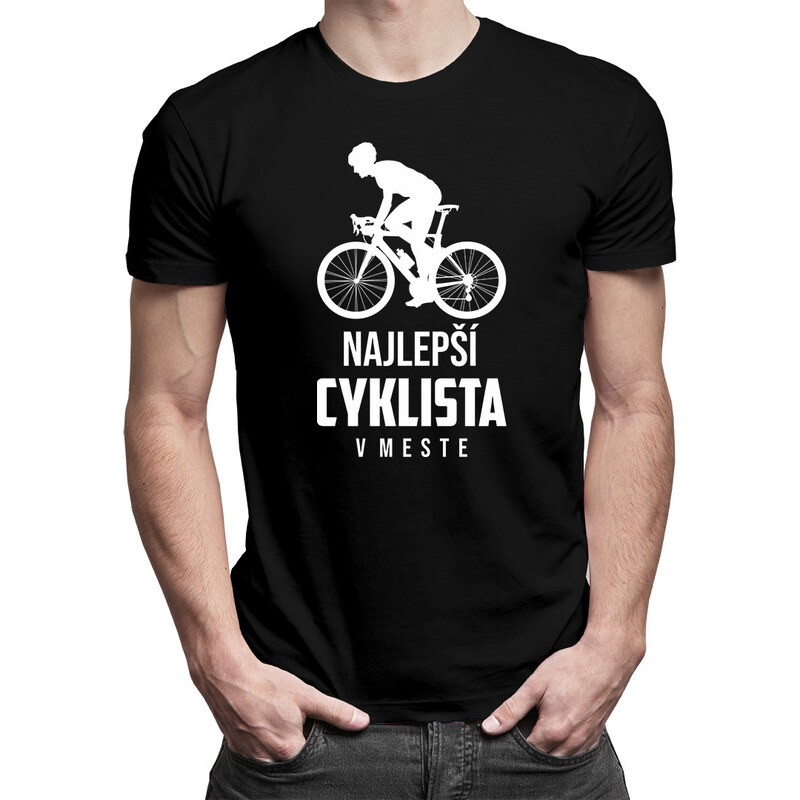 E-shop Garibald Najlepší cyklista v meste - Pánske tričko s potlačou