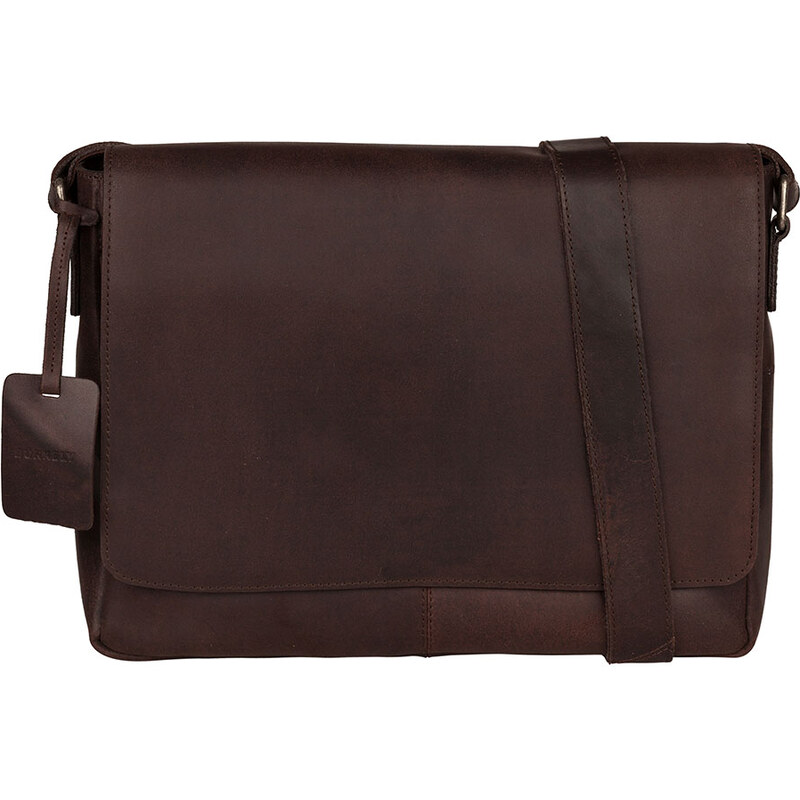 BURKELY Kožená taška cez rameno Burkely Amigo tm. hnedá 23864265