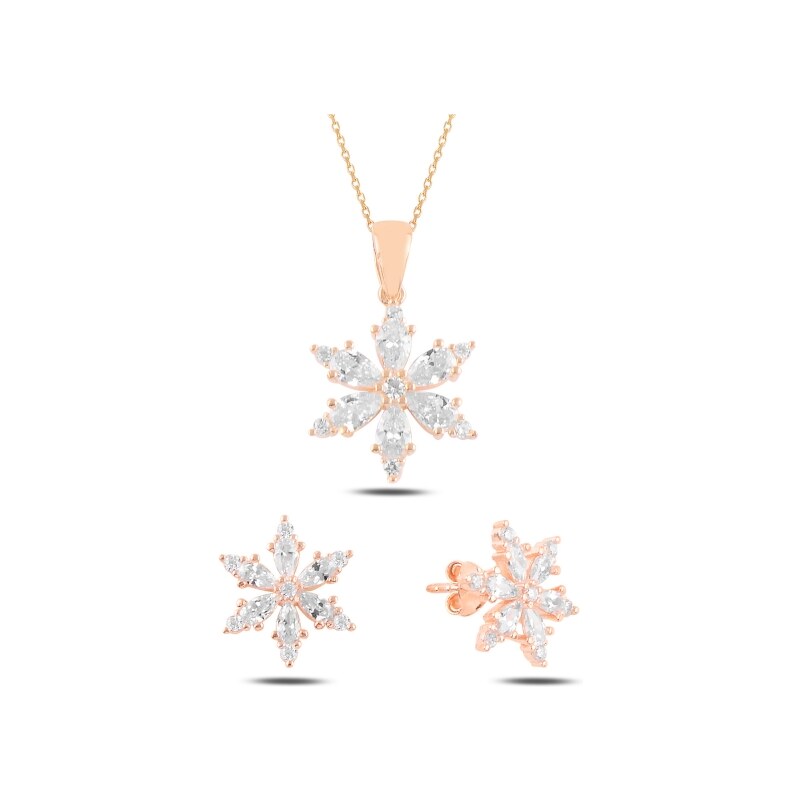 Olivie Strieborná sada VLOČKA ROSE 5229 24905089