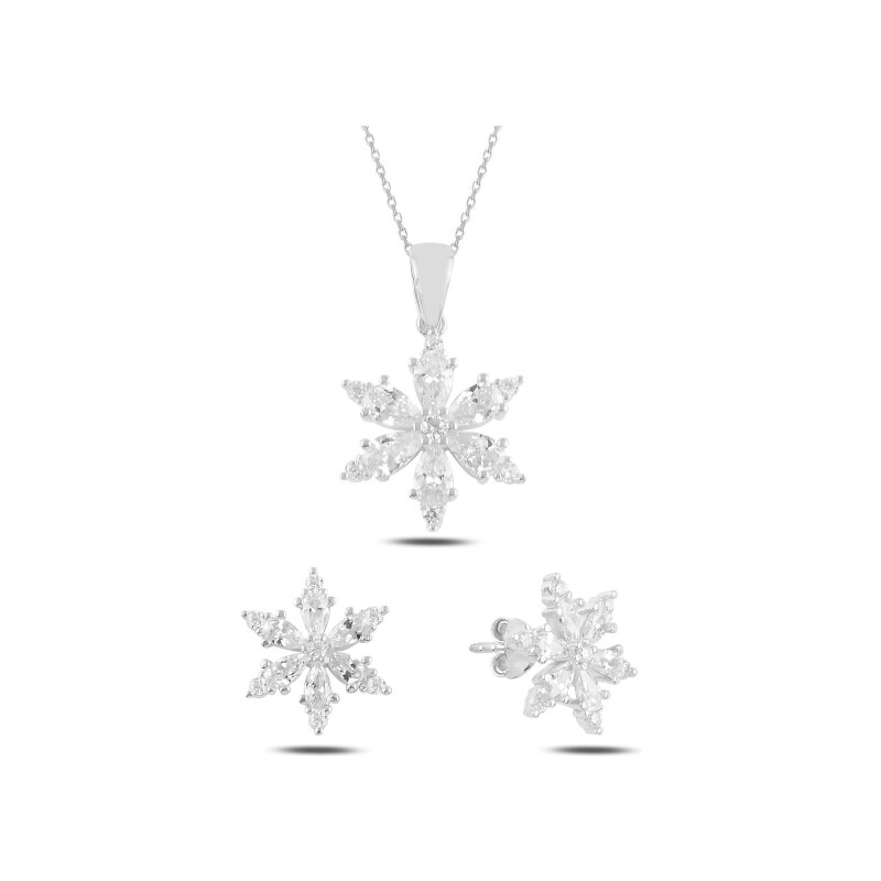 Olivie Strieborná sada SNEHOVÁ VLOČKA 5230 24905090