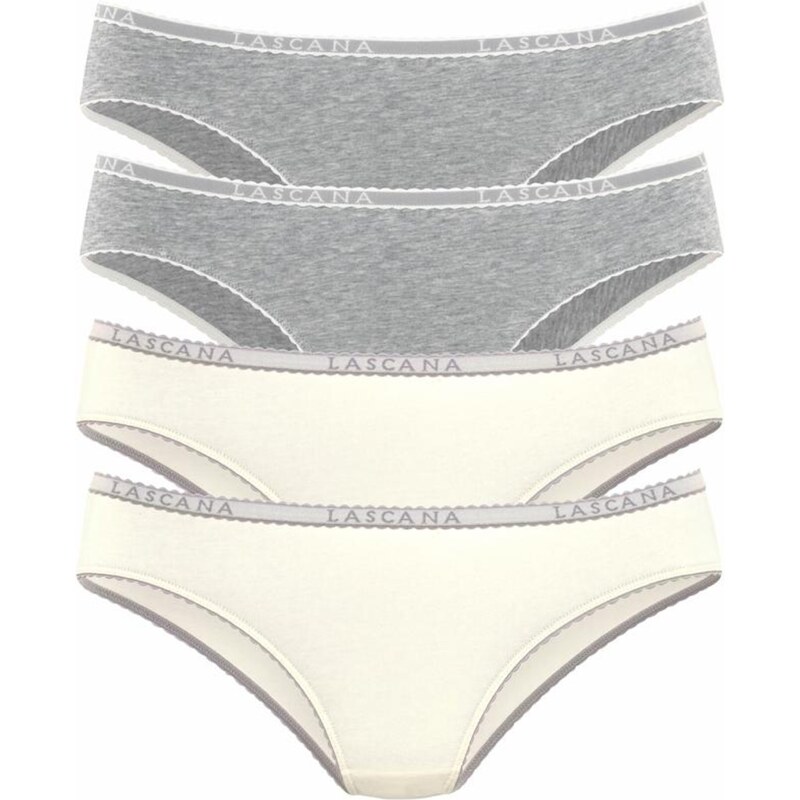 LASCANA Nohavičky krémová / sivá melírovaná 54220978