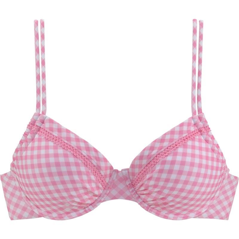 BUFFALO Bikinový top ružová / biela 54225423