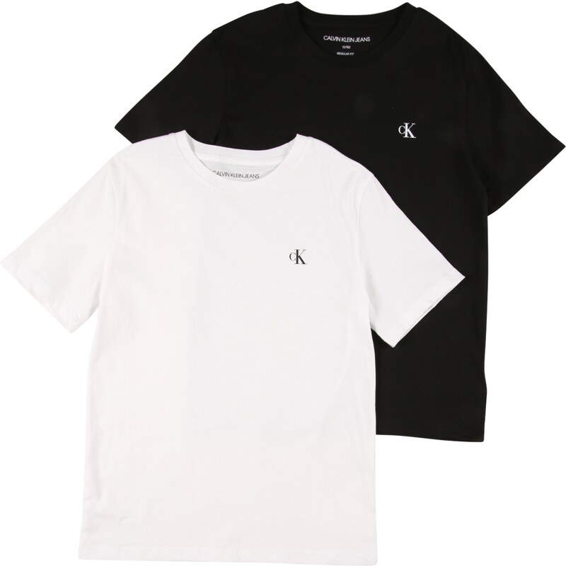 Calvin Klein Jeans Tričko čierna / biela 58512141