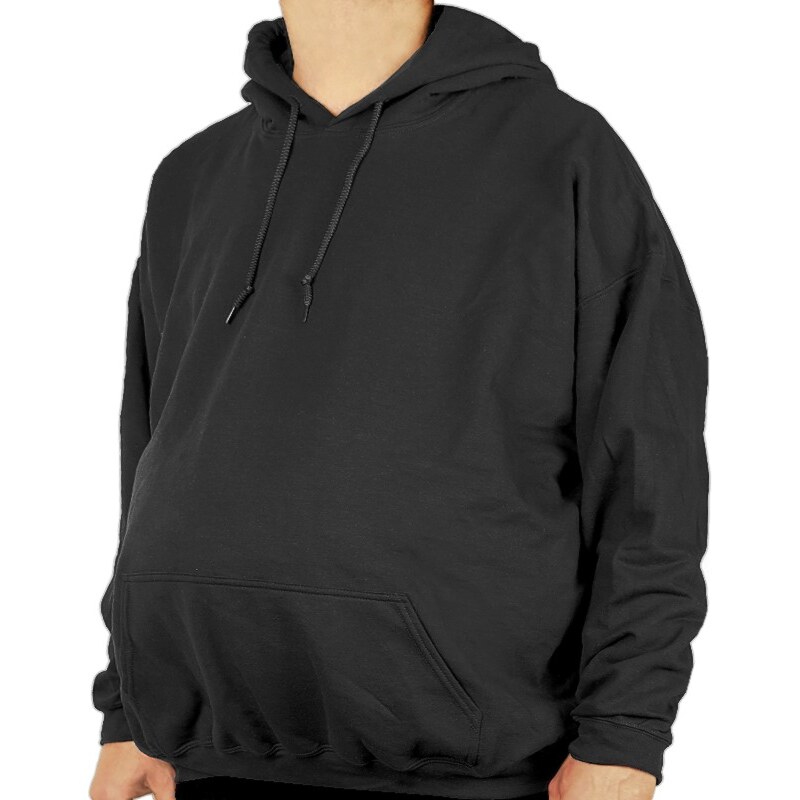 Mikina nadmerná veľkosť Čierna s kapucňou 24813065