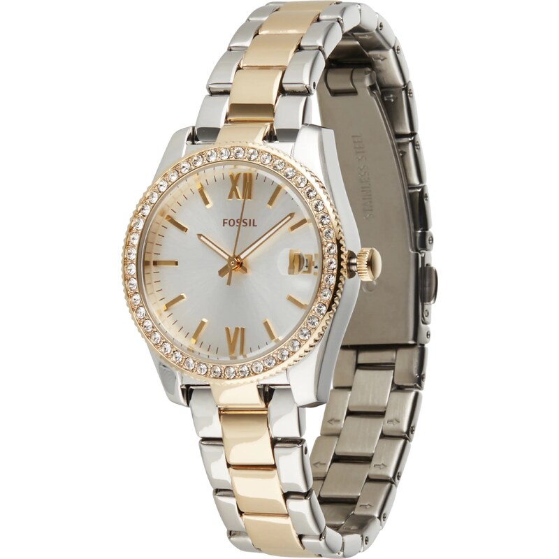 FOSSIL Analógové hodinky Scarlette Mini zlatá žltá / strieborná 44468761