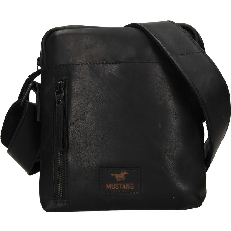 Pánska kožená taška cez rameno Mustang Dumas - čierna 24830643