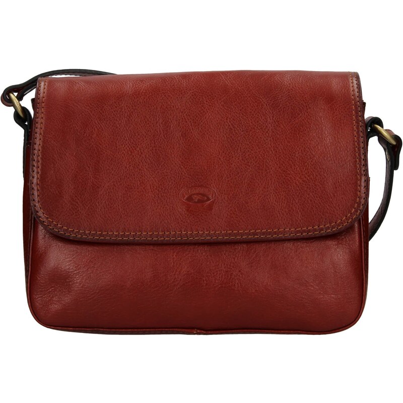 Kožená dámska crosbody kabelka Katana Jarnia - hnedá 24847338