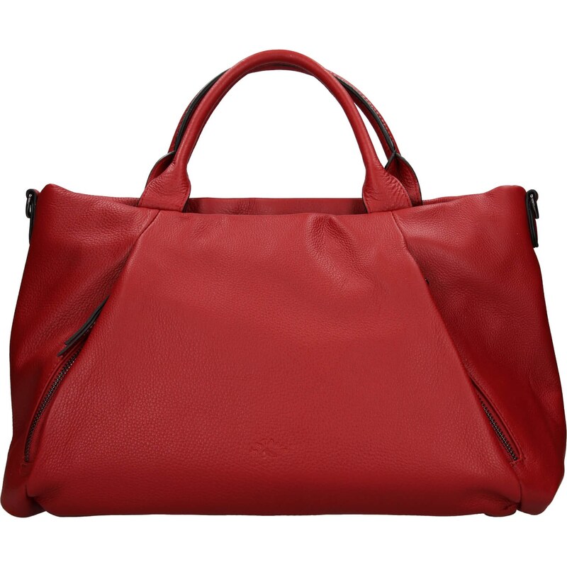 Elegantná dámska kožená kabelka Katana Stella - tmavo červená 24847343
