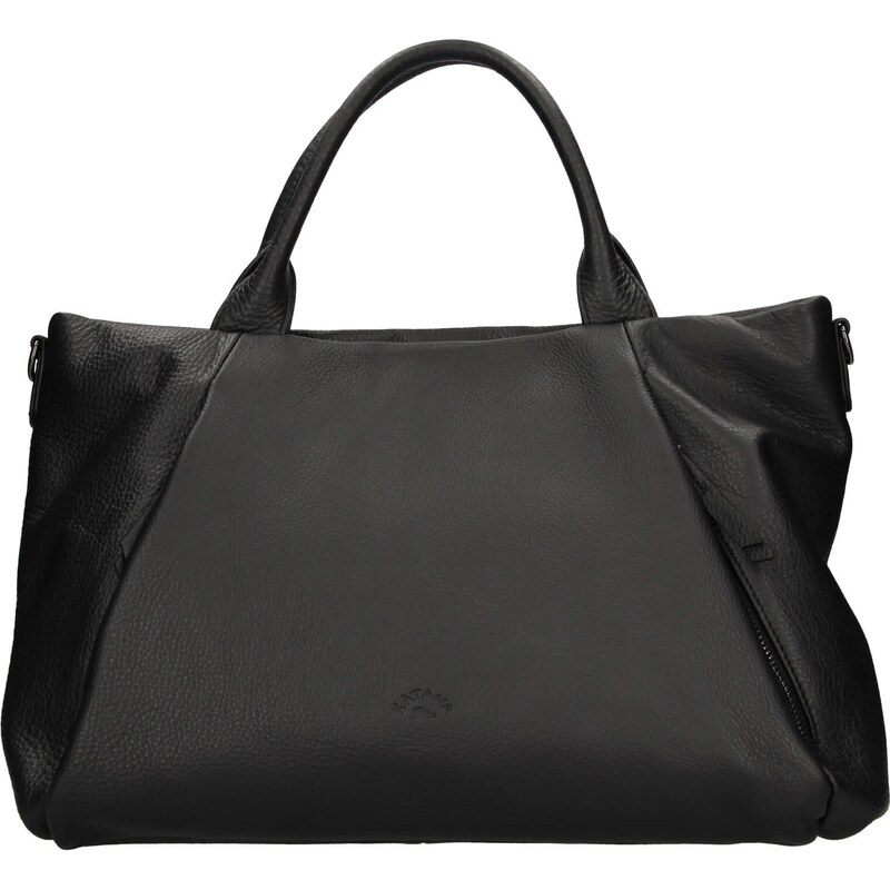 Elegantná dámska kožená kabelka Katana Stella - čierna 24847345