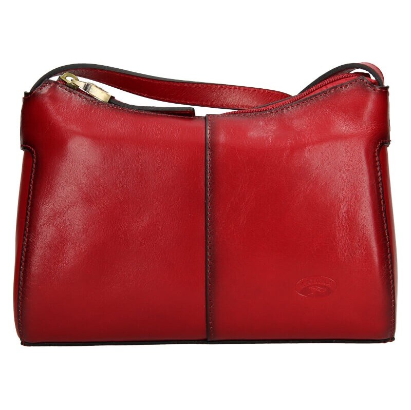 Kožená dámska crosbody kabelka Katana Mauric - červená 62809735