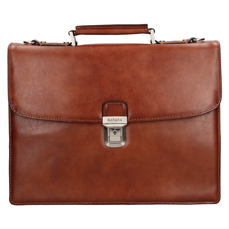 Kožená aktovka Katana Nice - hnedá 64567095