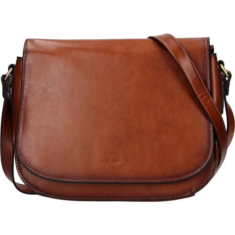 Kožená dámska crosbody kabelka Katana Zina - koňak 24847372