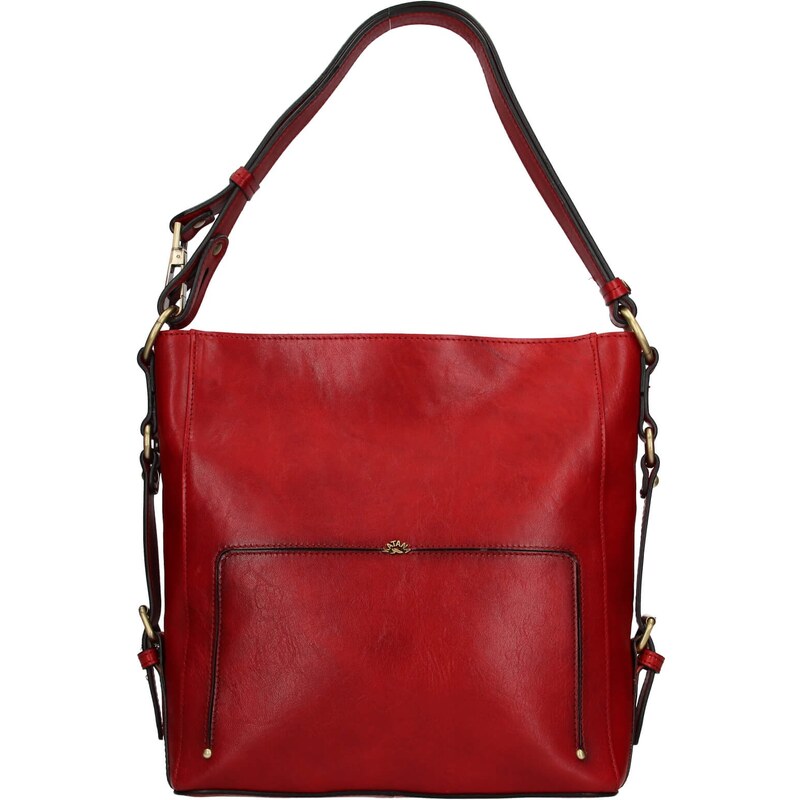 Elegantná dámska kožená kabelka Katana Darina - červená 24847362