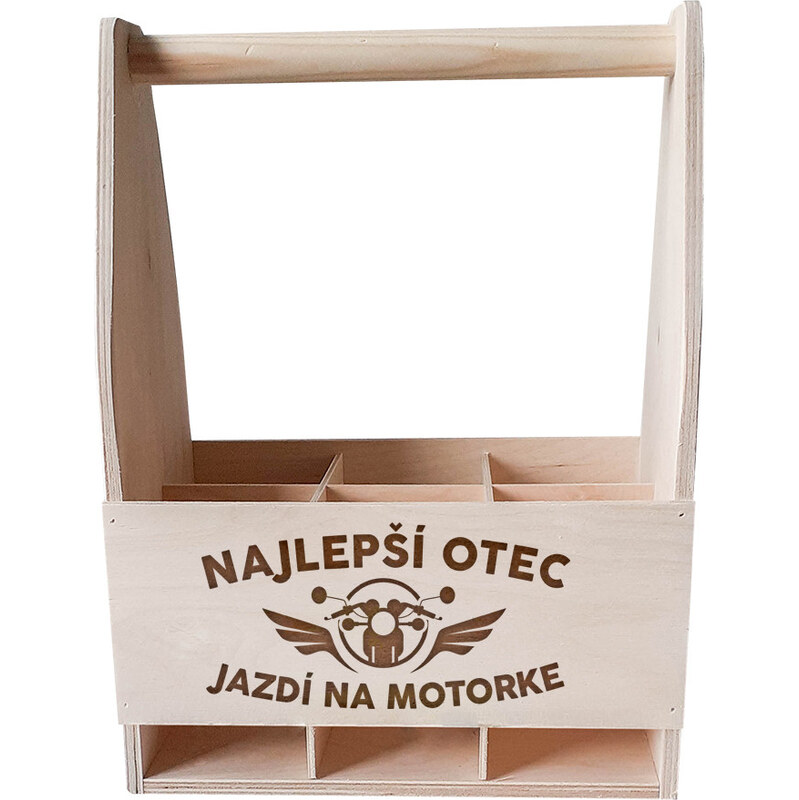E-shop Garibald Najlepší otec jazdí na motorke - drevený nosič