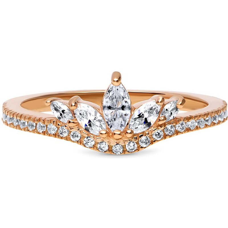 Emporial pozlátený prsteň Diadém 14k ružové zlato 41531071