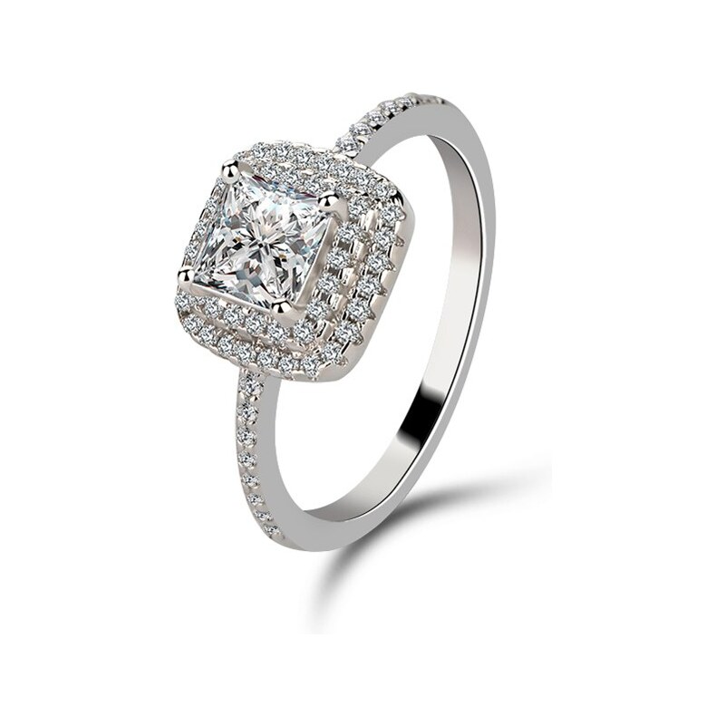 Emporial strieborný rhodiovaný prsteň Elegantný ligot 41502001