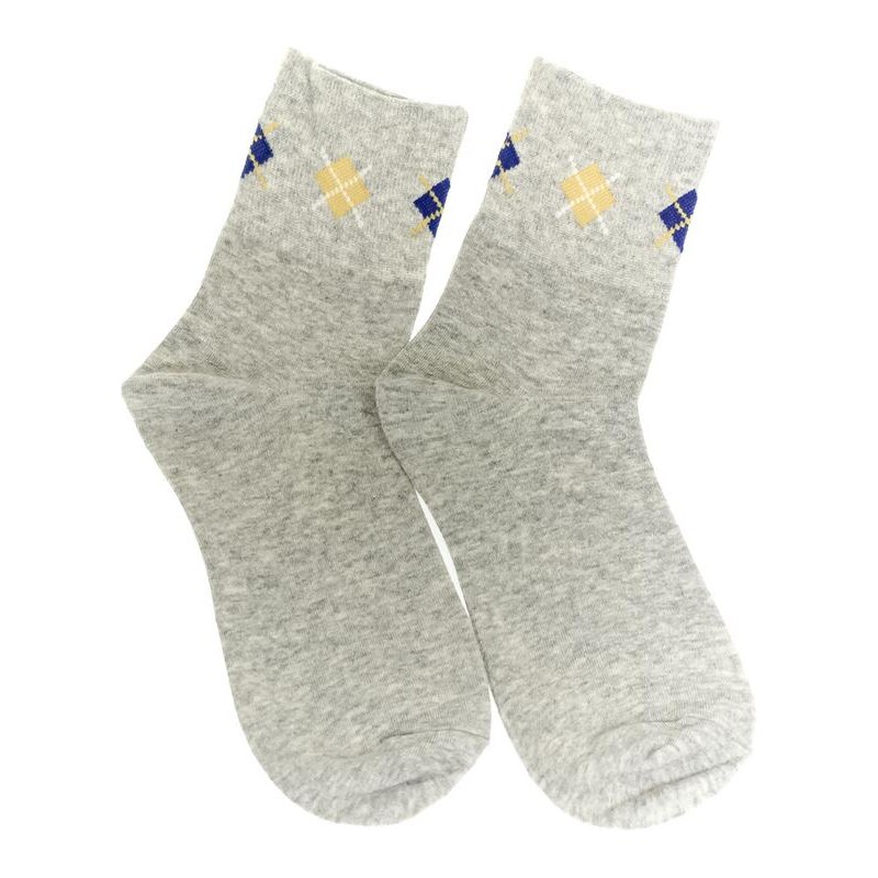 AURA.VIA Dámske sivé ponožky KÁRO 24932492