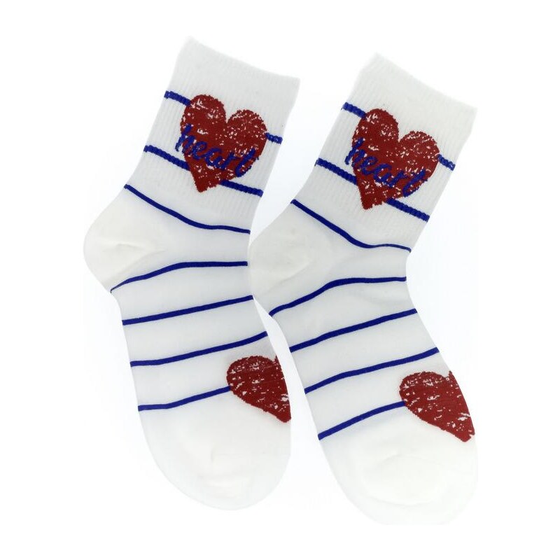 AURA.VIA Dámske biele ponožky LOVS 24932502