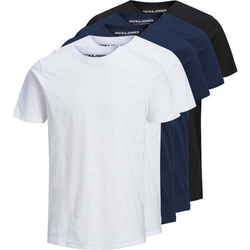 JACK & JONES Tričko Essentials tmavomodrá / čierna / biela 24073939