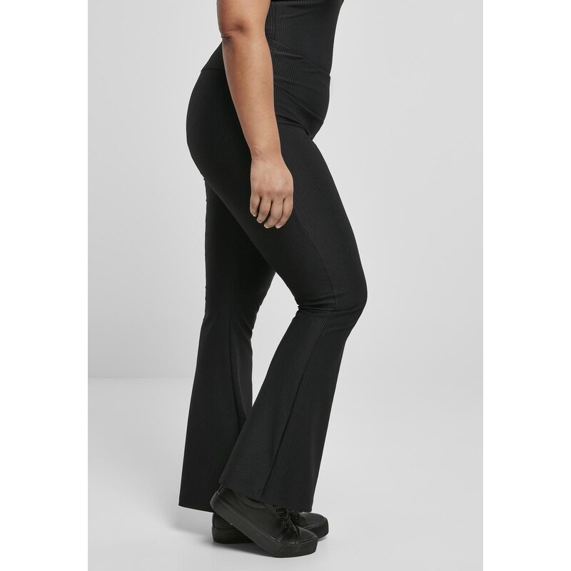 Urban Classics Womens leggings with a high waist and ribbed cut black 50667714
