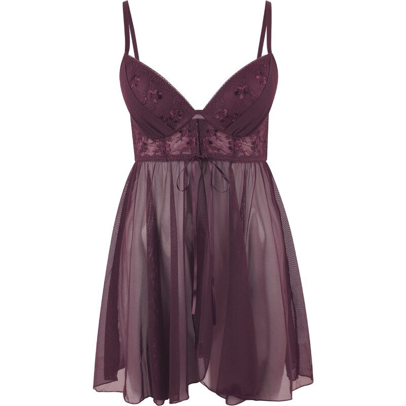 LASCANA Negližé baklažánová / bordová 54220933