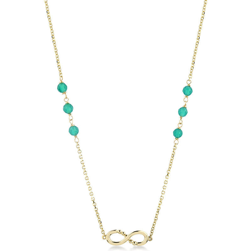 Lillian Vassago Zlatý náhrdelník s achátmi LLV22-GN013 25042206