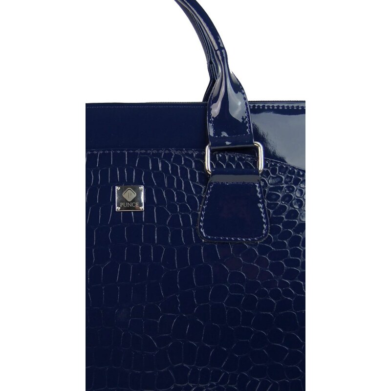 PUNCE LC-01 tmavě modrá dámská kabelka pro notebook do 15.6 palce