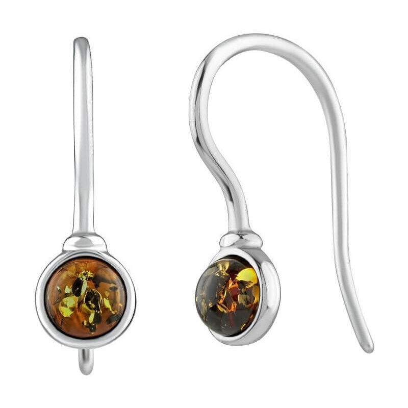 Silvego Strieborné náušnice s prírodným jantárom AAJ414S2 66579519