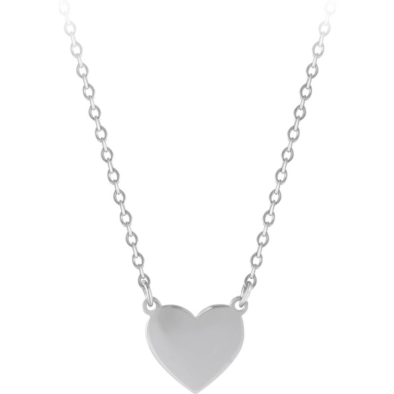 Troli Romantický oceľový náhrdelník so srdiečkom 66593920