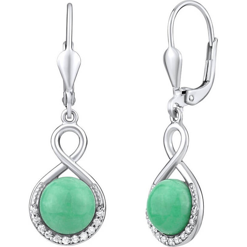 Silvego Strieborné náušnice s prírodným jadeitom JST14710JA 66591450