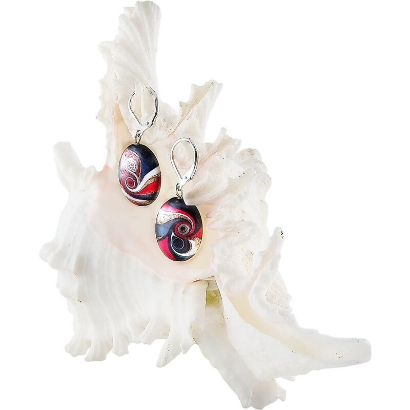 Lampglas Magické náušnice Mayan Love z perál Lampglas EP37 67292660