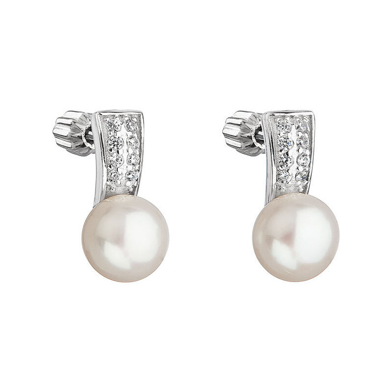 Evolution Group Strieborné náušnice s perlou Pavona 21001.1 biela 66584422