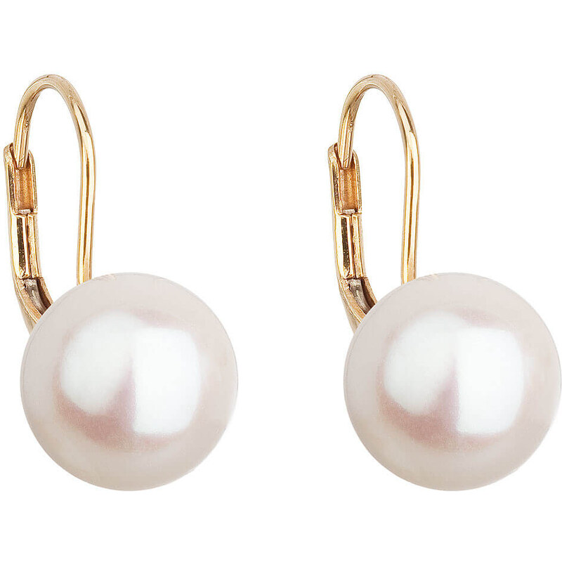 Evolution Group Zlaté visiace náušnice s pravými perlami Pavona 921010 66580907