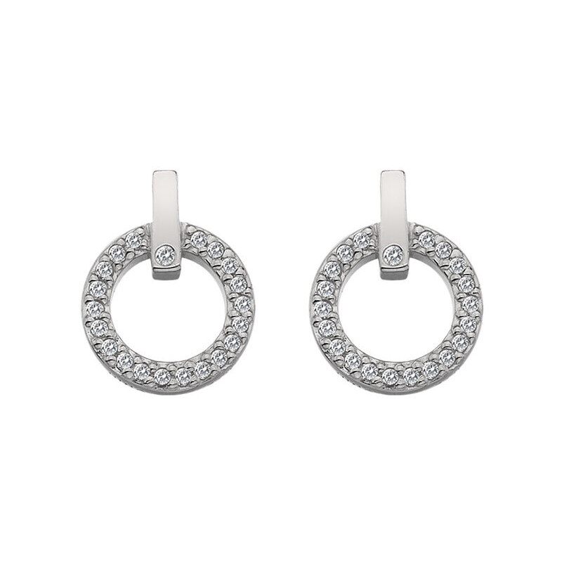 Hot Diamonds Trblietavé náušnice s pravým diamantom Flora DE580 66588278