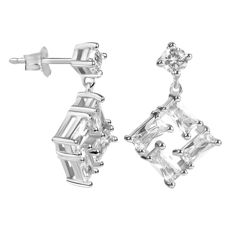 Silver Cat Dámske strieborné náušnice so zirkónmi SC335 66591056