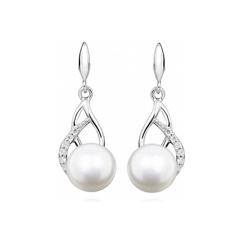 Silver Cat Nežné náušnice s perlou a zirkónmi SC405 66578968