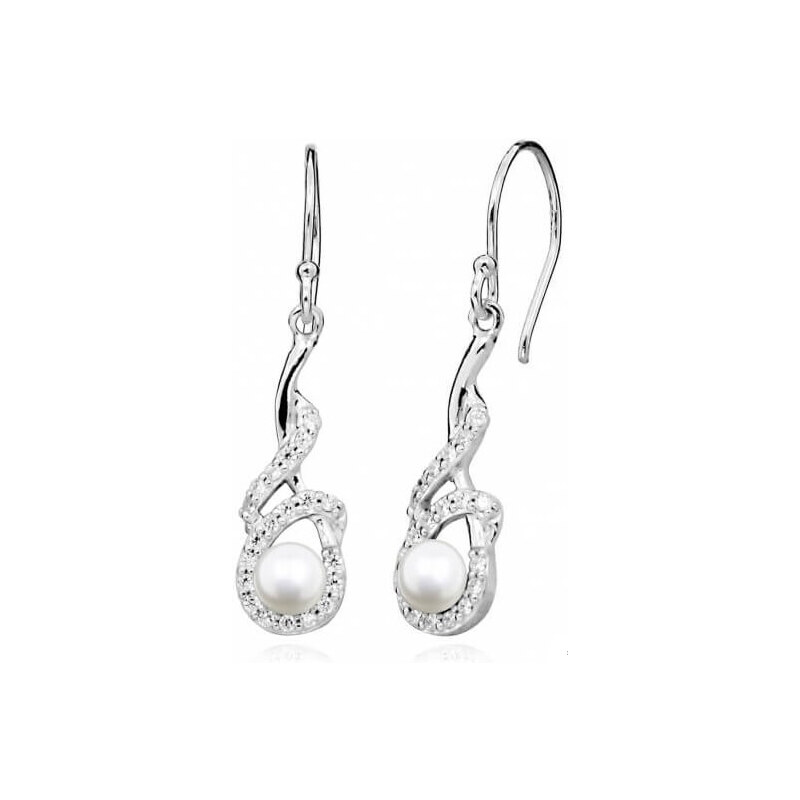 Silver Cat Nežné náušnice s perlou a zirkónmi SC414 66579718
